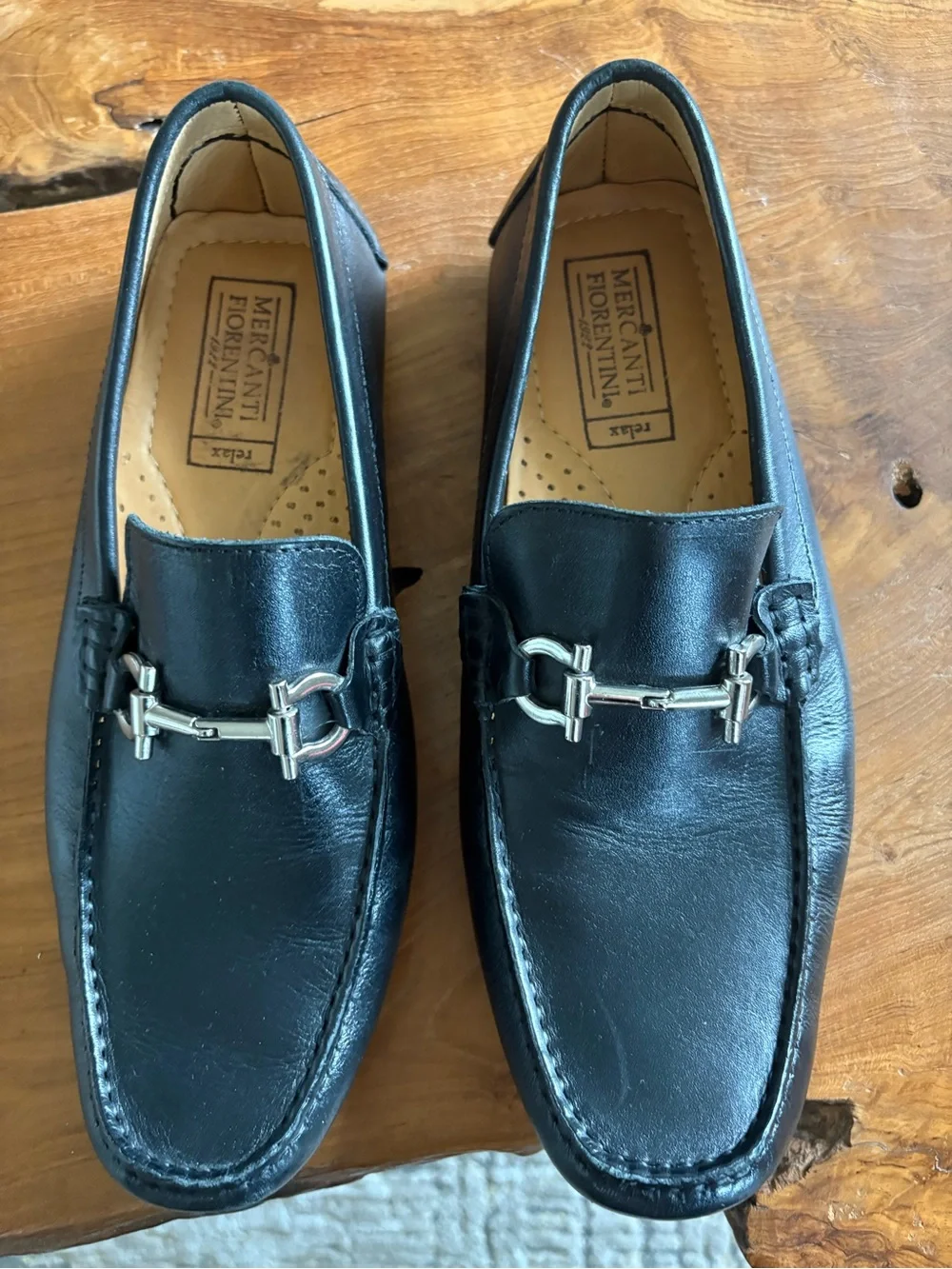 Mercanti Fiorentini Black Leather Bit-Detail Loafers
